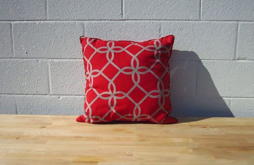 furniture and bars pillows red trellis large