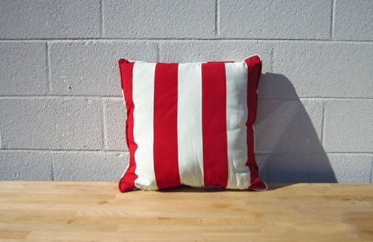 furniture and bars pillows striped pillow red large