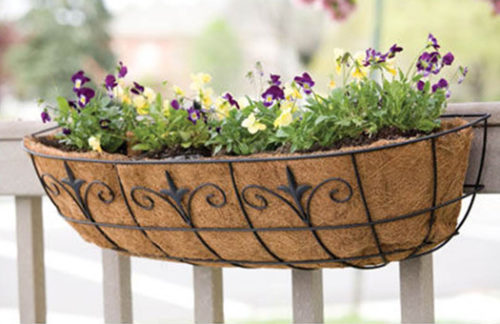 Window Planter, Finial Wire w/ Liner 30"