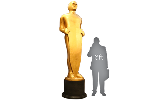 hollywood award gold man 8ft base large