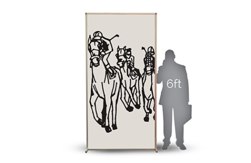 Lit Wall: Kentucky Derby, Horses 4x8