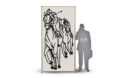 Lit Wall: Kentucky Derby, Horses Run 4x8
