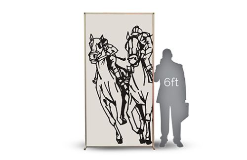 Lit Wall: Kentucky Derby, Horses Tied 4x8