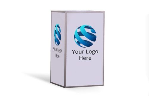 Lit Aluminum Pedestal w/ Custom Print sides