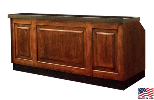 8 foot Mahogany bar front with ebony countertop great for special events