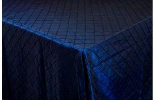 90" Square Pintuck, Navy Blue