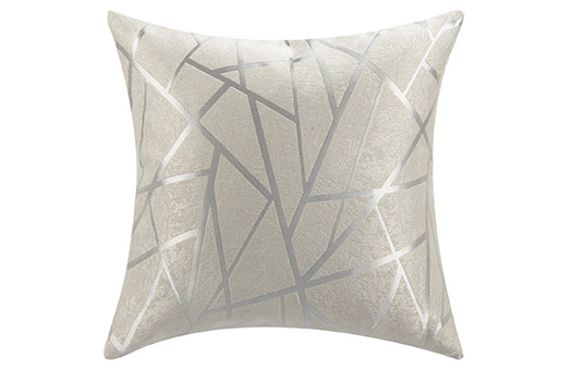 pillows silver geometric stripe large