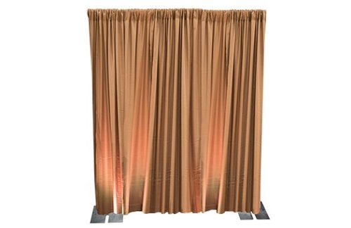 Poly Flax Broad Weave Drape, Burlap Look 14' H x 10' W Section