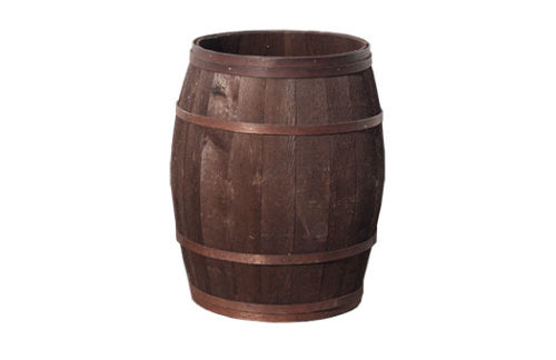 Mahogany Stained Barrel, Large