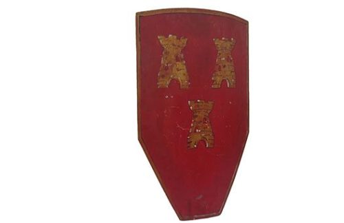 Medieval Coffin Shield with Castles