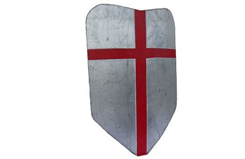 Medieval Heater Shield with Red Cross