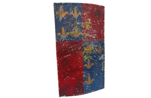 Medieval Scutum Red and Blue Shield