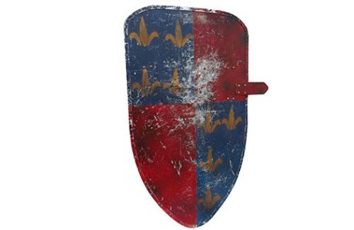 Medieval Heather Red and Blue Shield