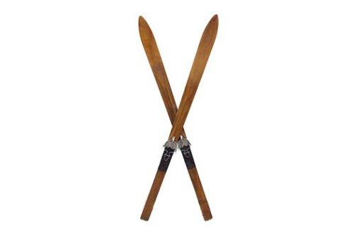 Vintage Short Wooden Skis