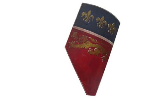 Medieval Slanted Red and Blue Shield