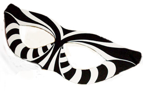 Mardi Gras Masks, 2D Black/White Designs, 6ft