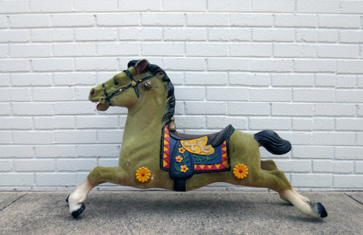 props carousel horse fuzzy large