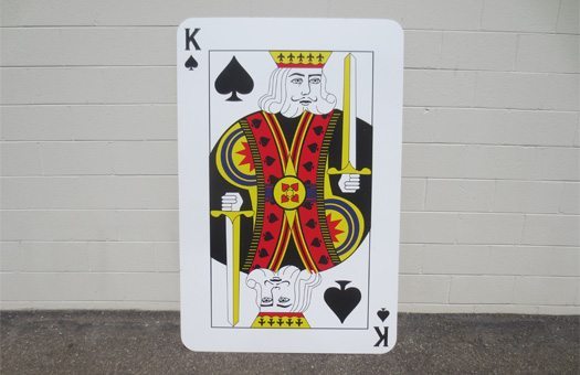 props giant playing card king spades