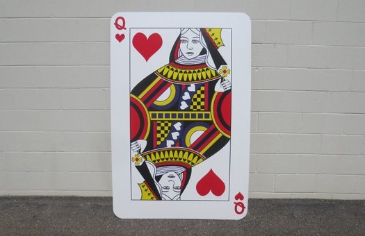 props giant playing card queen hearts