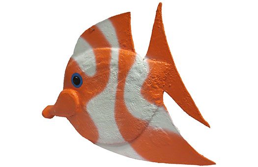 props orange white angel fish event decor rental NOVA Large
