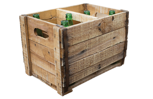 rustic wooden bottle crate NKK1170 large