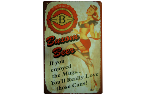 Vintage, Bar, "Buxom Beer" Sign