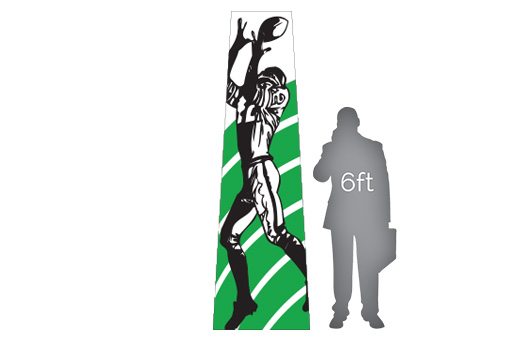 sign football player receiver catch 8ft upright large