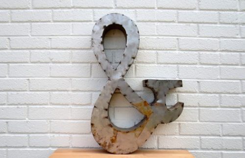Reclaimed Tin "&"