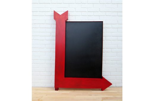sign red arrow chalk board large