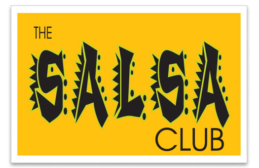 sign salsa club yellow large