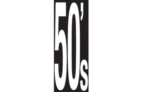 Decades Year Numbers 50's  -  8ft Banner