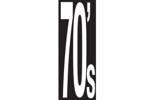 Decades Year Numbers 70's  -  8ft banner
