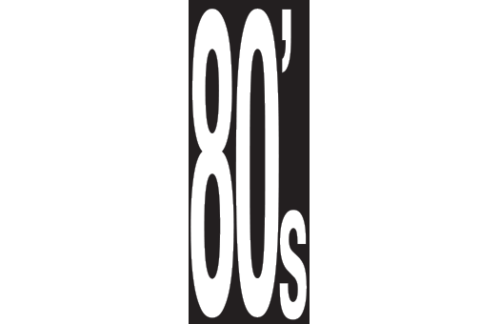 Decades Year Numbers 80's  -  8ft Banner