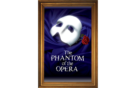 signs Phantom of the Opera gold frame large