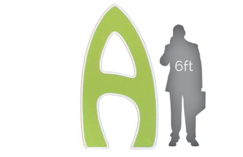 Giant Letter A, green