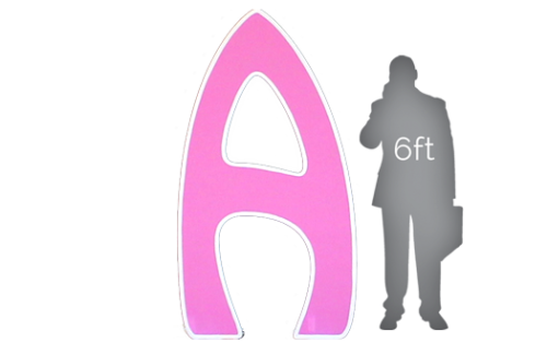 Giant Letter A, pink