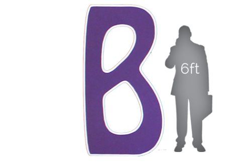 Giant Letter B, purple