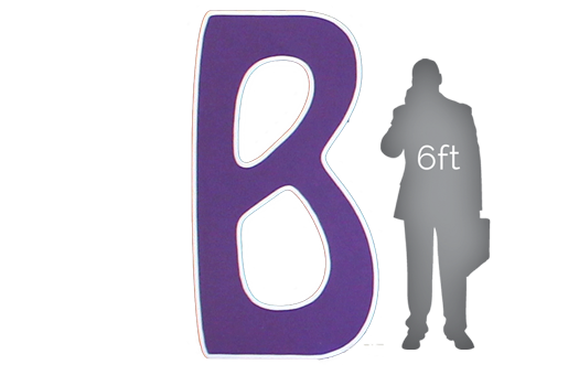 signs arabian nights giant b purple letter 7ft large