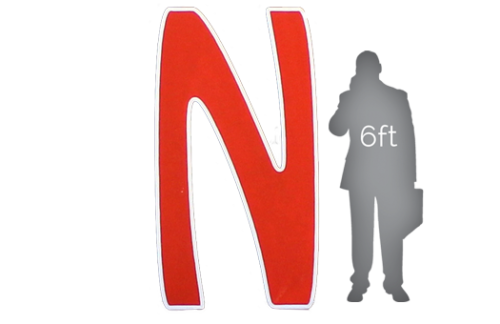 Giant Letter N, red