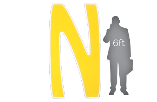 Giant Letter N, yellow