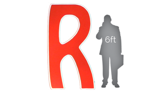 Giant Letter R, red