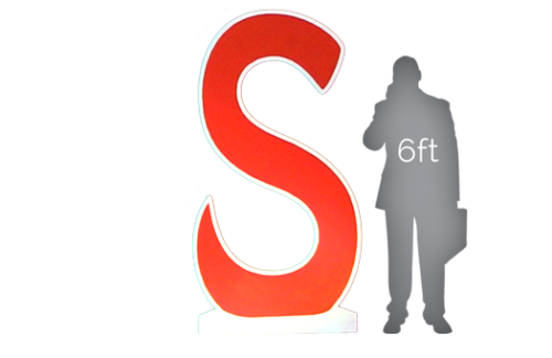 Giant Letter S, red