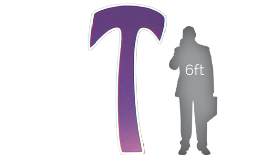 Giant Letter T, purple