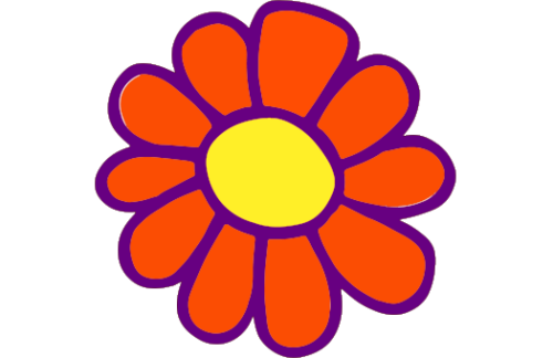 Orange Daisy Sign