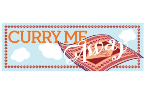 Food Truck, Curry Me Away Sign