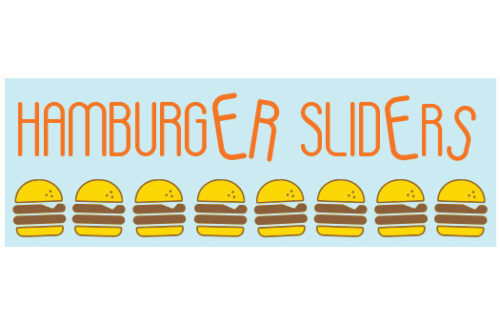 Food Truck, Hamburger Sliders Sign