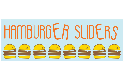 signs food truck 2x6ft hamburger sliders header large