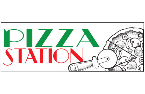 Food Truck, Pizza Station Sign