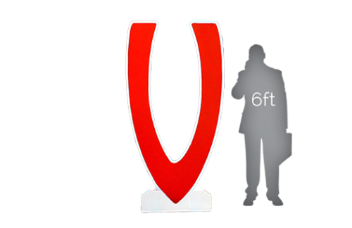 Giant Letter V Red
