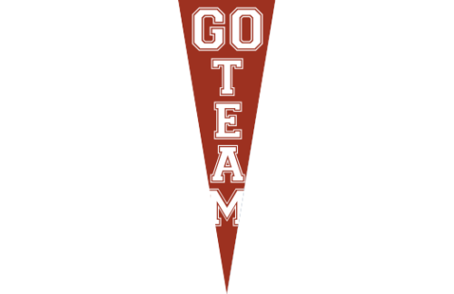 Sports, Go Team Pennant (Red)